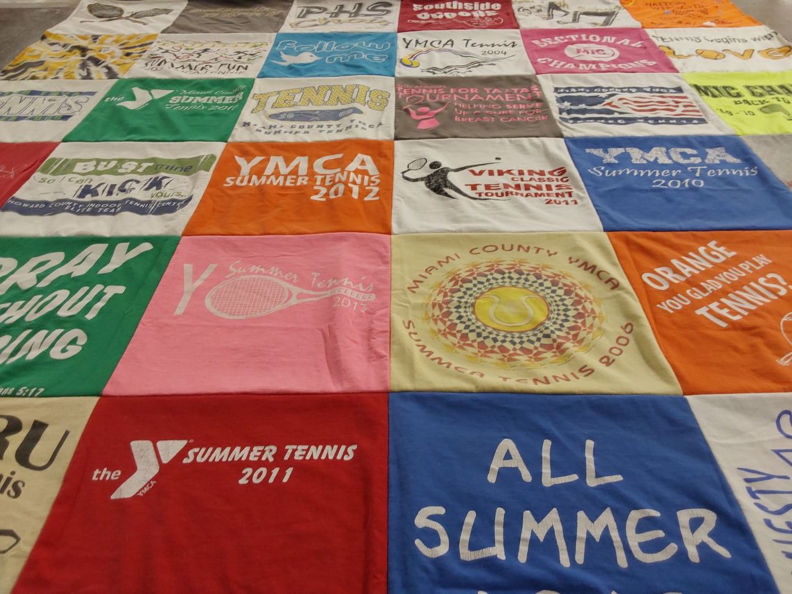 T-shirt quilt from perry high school by Denise from IN