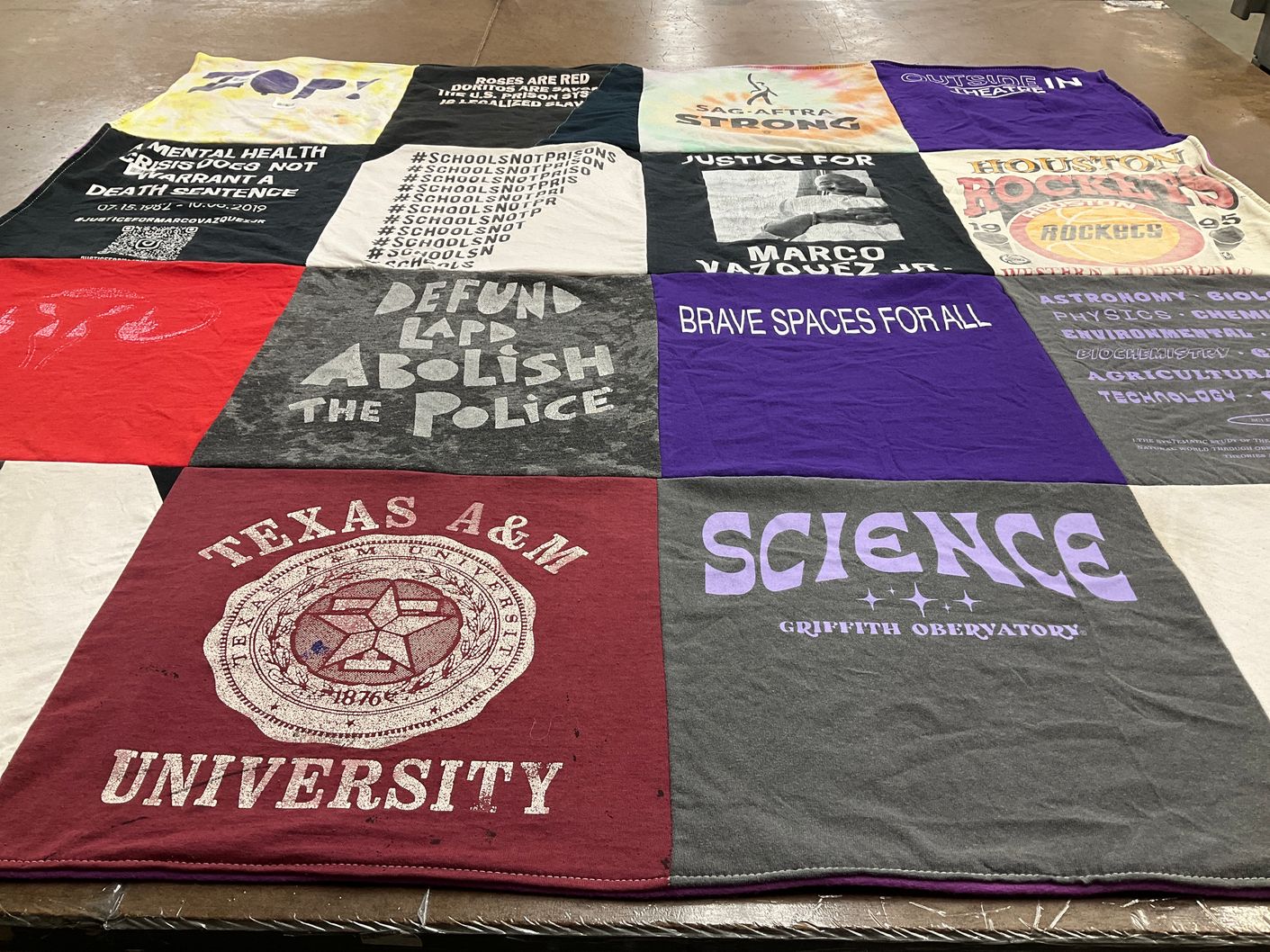 T-shirt quilt featuring houston rockets by Robert from CA