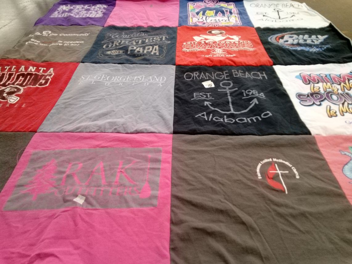 T-shirt quilt featuring atlanta falcons by Cindy from GA