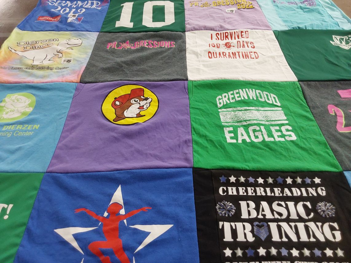 T-shirt quilt from greenwood eagles by Christina from IL