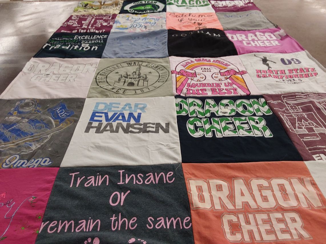 T-shirt quilt with musical, theater themes by Todd from TX