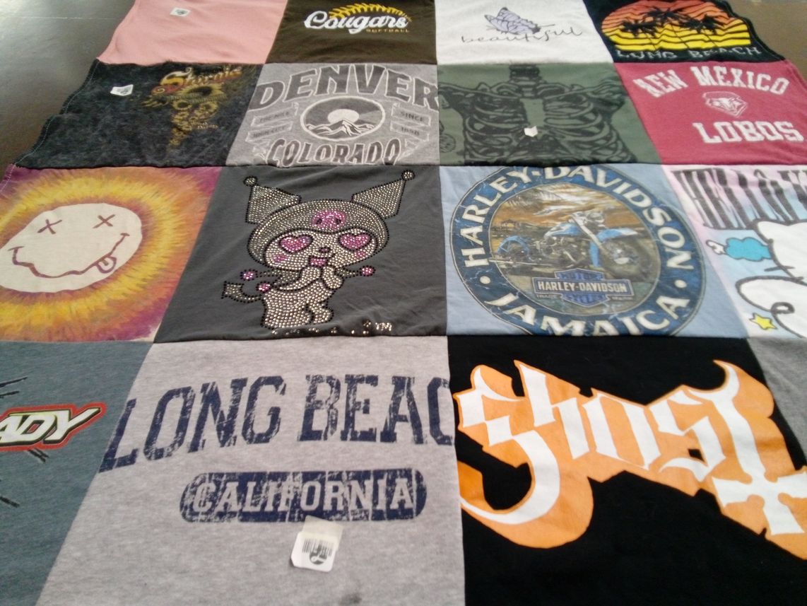 T-shirt quilt featuring long beach state university by Jay from NM