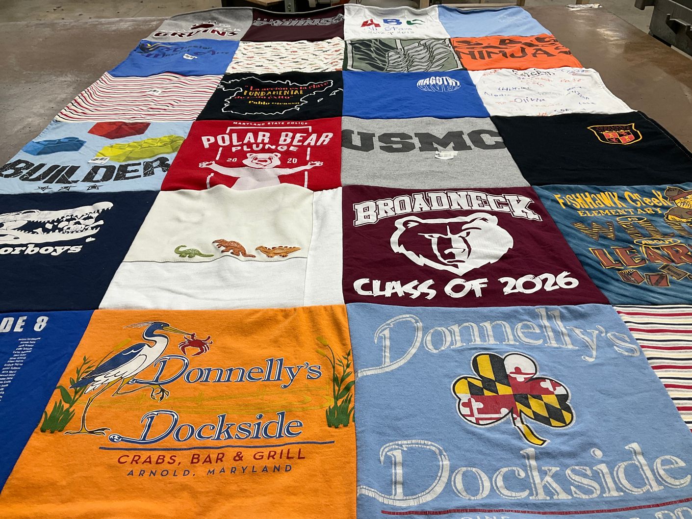 T-shirt quilt from broadneck high school by JENNIFER from MD