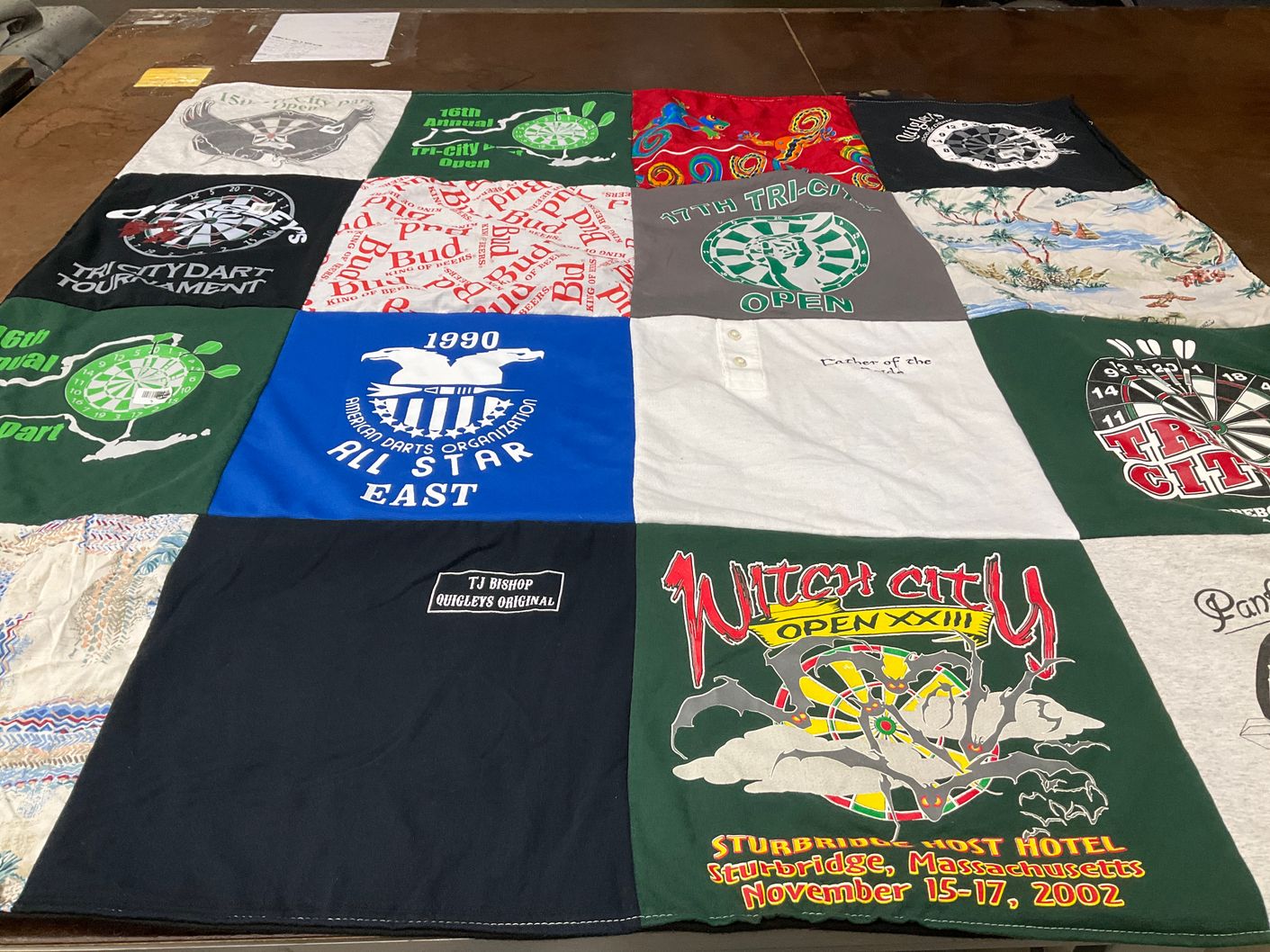 T-shirt quilt with darts themes by SUSAN from NY