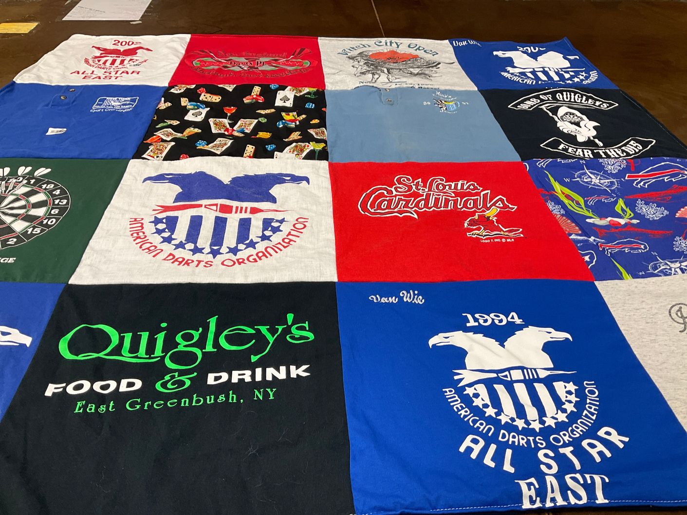 T-shirt quilt featuring st louis cardinals by SUSAN from NY