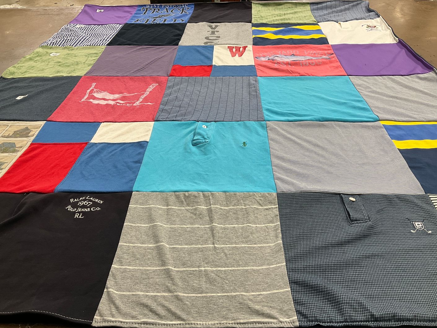 T-shirt quilt from west potomac high school by Lucy from VA