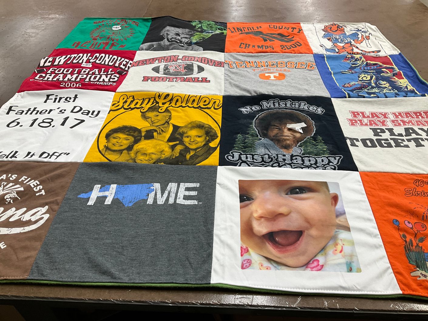 T-shirt quilt featuring newton conover high school football team by Christina from NC