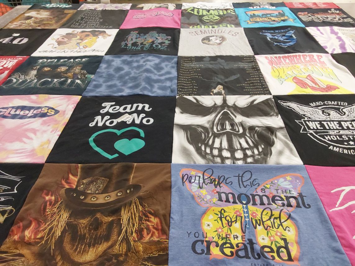 T-shirt quilt from florida state university by Rita from SC