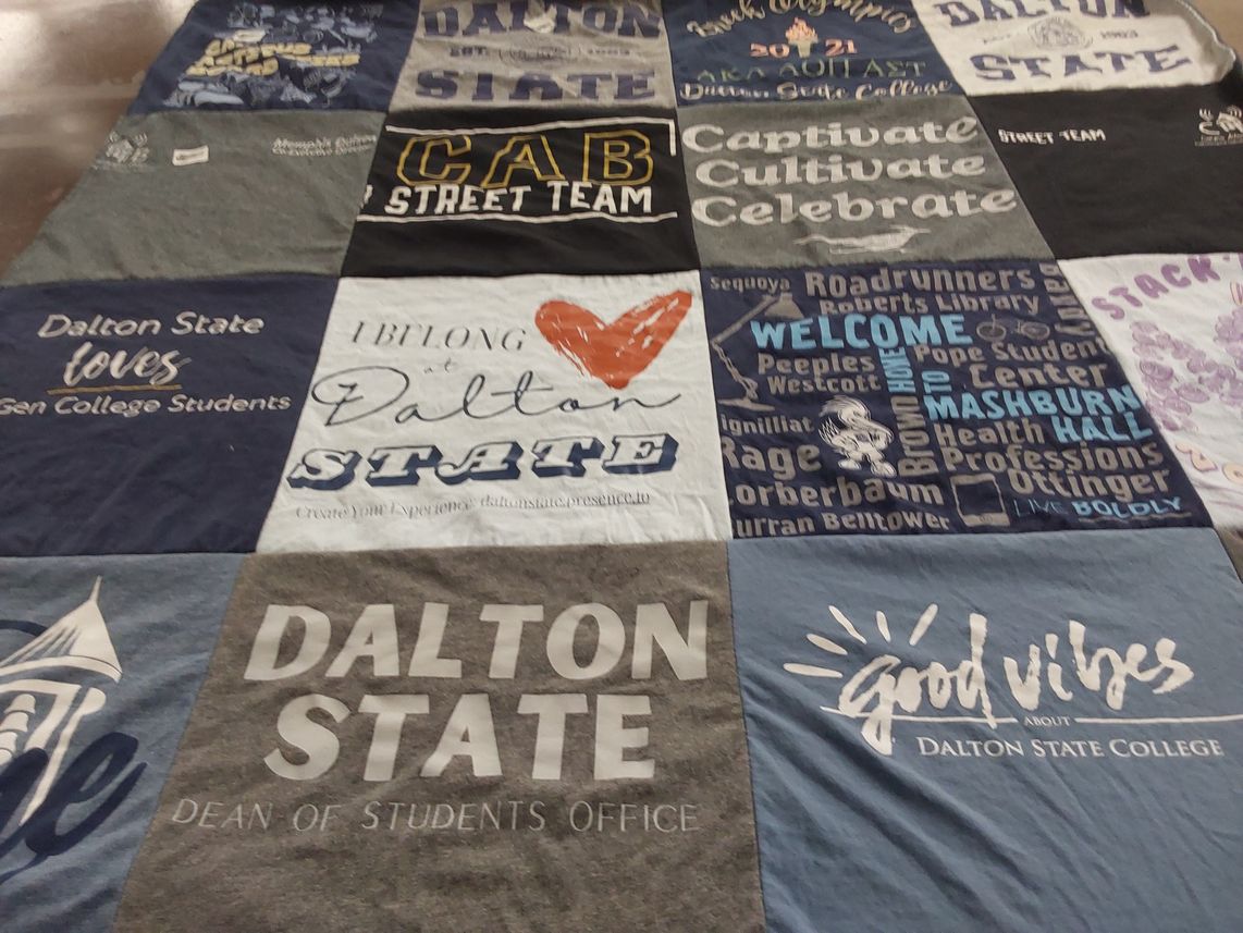 T-shirt quilt from dalton state college by Memphis from GA