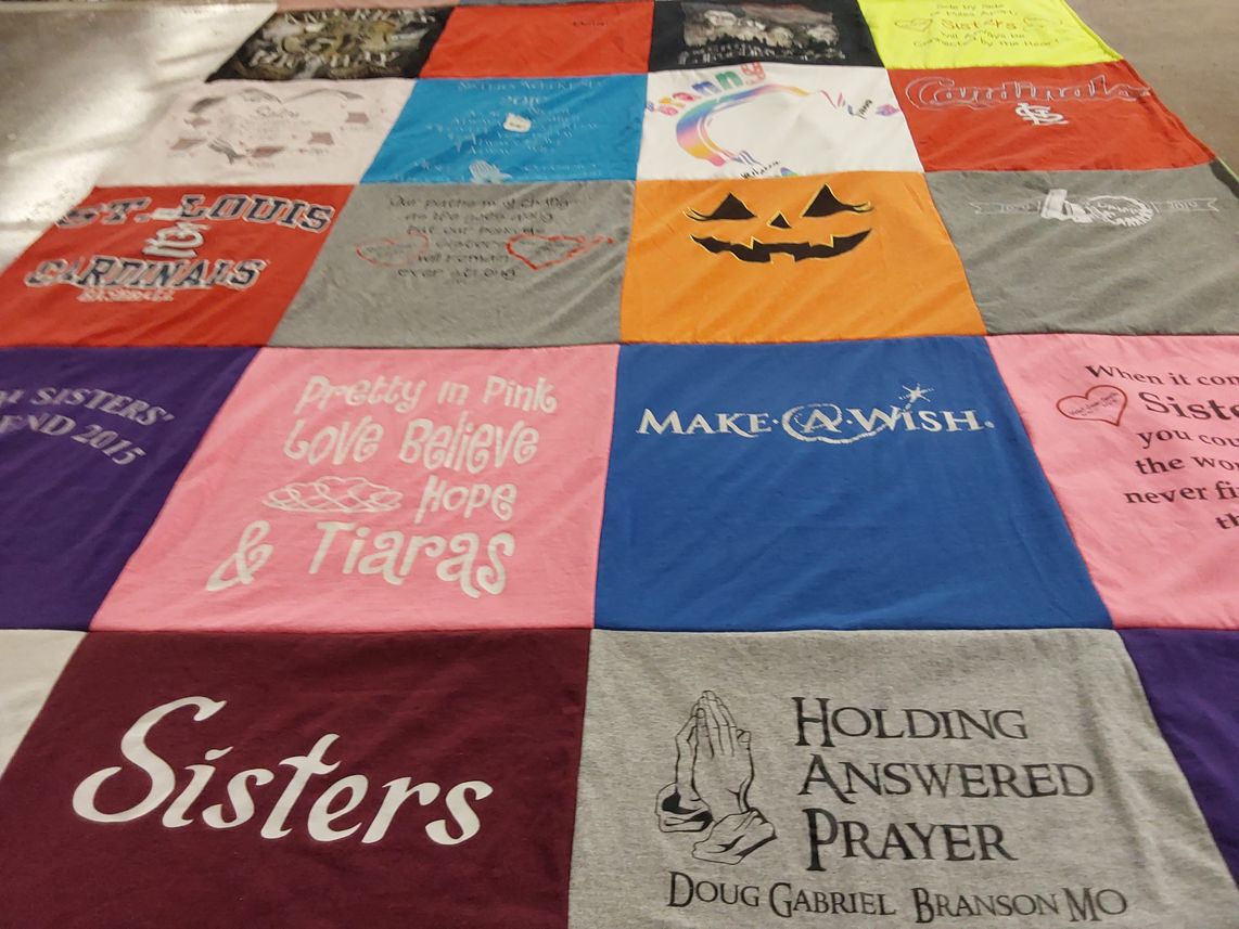 T-shirt quilt featuring st. louis cardinals by Leona from TX