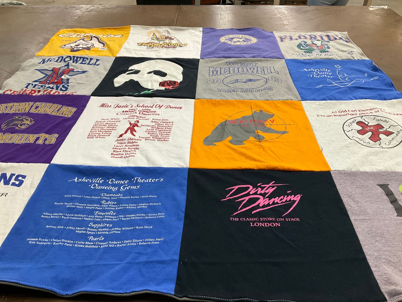 T-shirt quilt from mcdowell high school, eastern carolina university by Melissa from VA