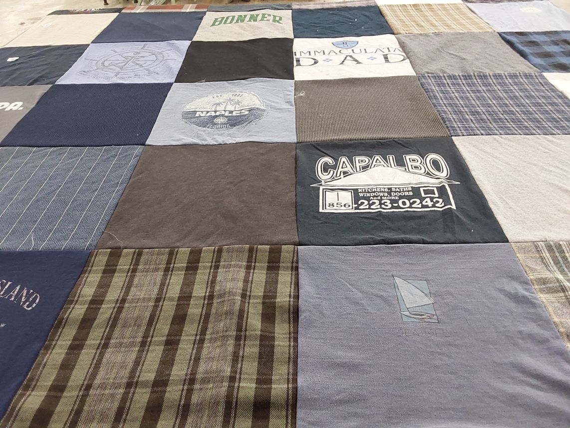 T-shirt quilt from immaculata university by Trisha from PA