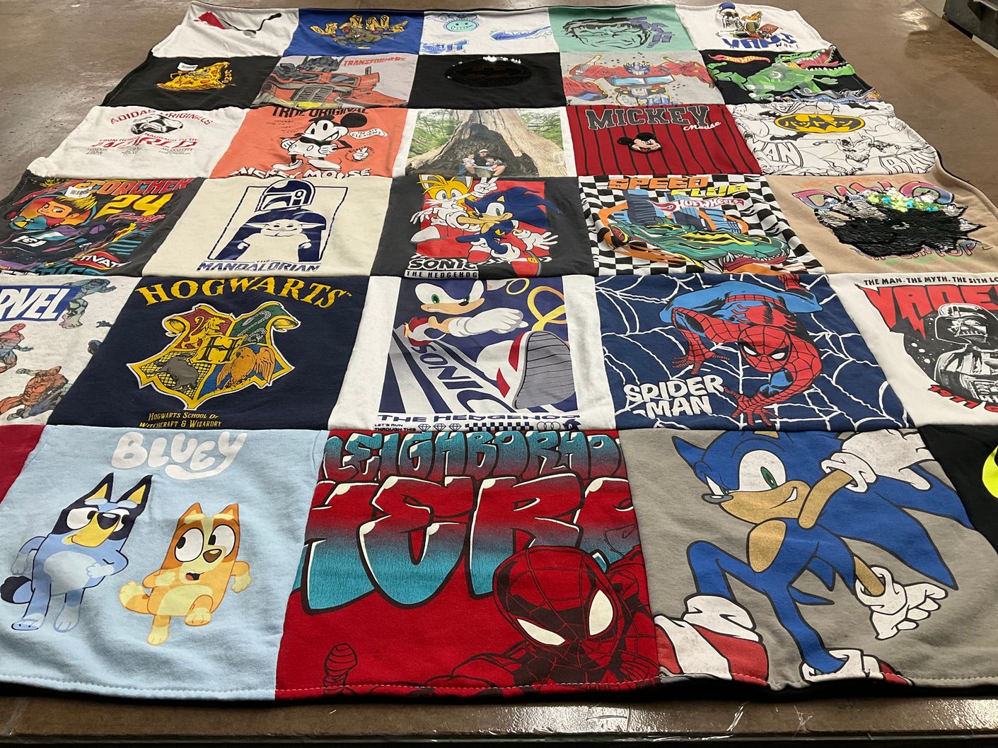 T-shirt quilt from hogwarts school of witchcraft and wizardry by Tanya from TX