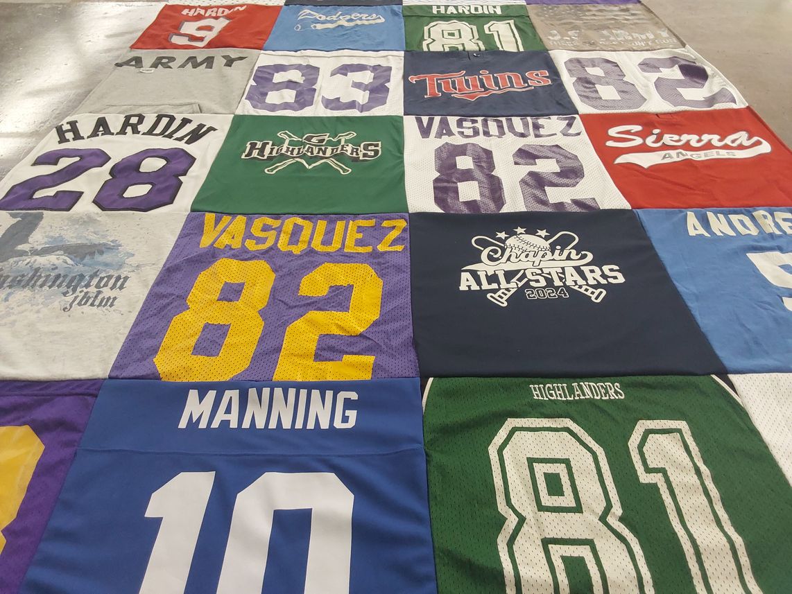 T-shirt quilt featuring highlanders by Barbara from SC