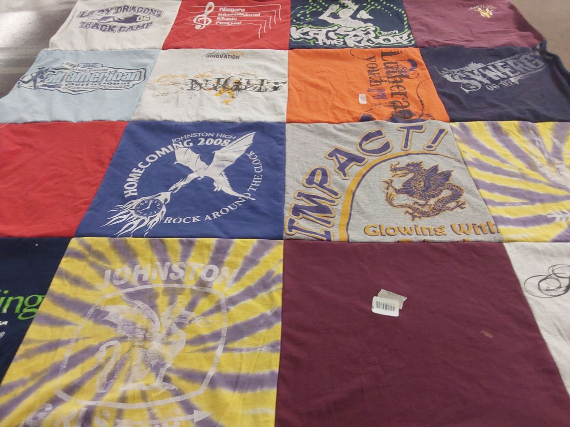 T-shirt quilt from johnston high school by Michele from IA