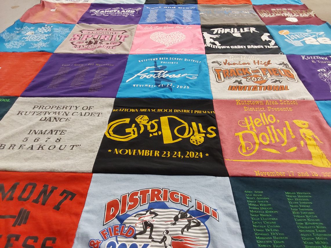 T-shirt quilt from kutztown area school district by Jill from PA
