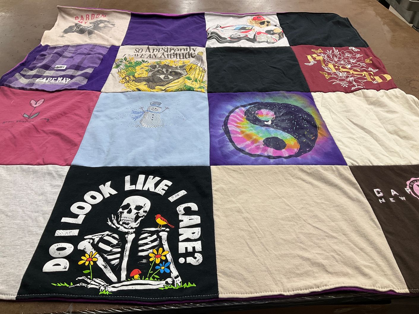 T-shirt quilt with art, nature themes by Danielle from NJ