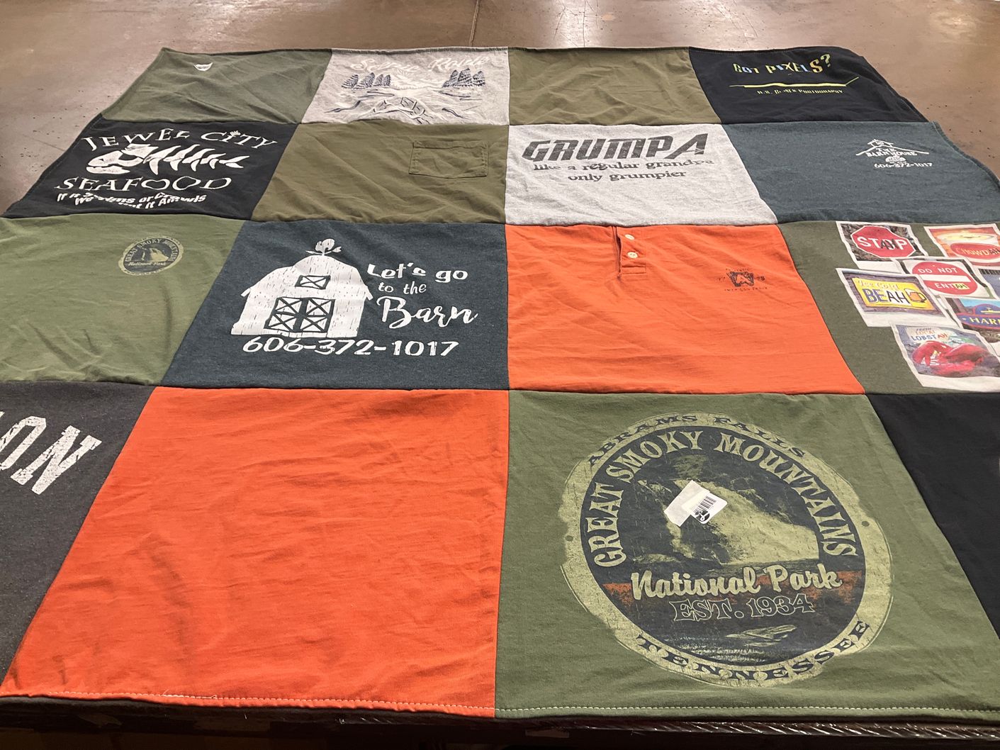 T-shirt quilt with outdoors, nature themes by Nicole from KY