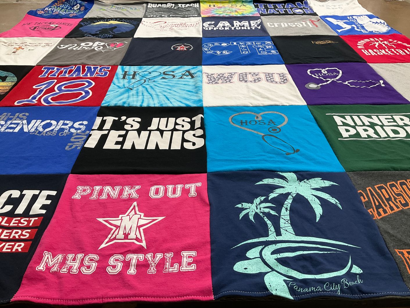T-shirt quilt featuring niner pride by Jill from NC