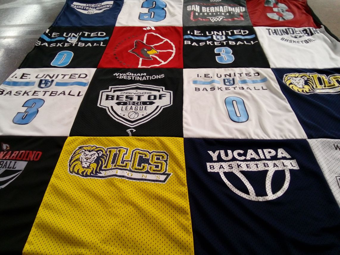 T-shirt quilt featuring ie united, ilcs lions by Kim from CA