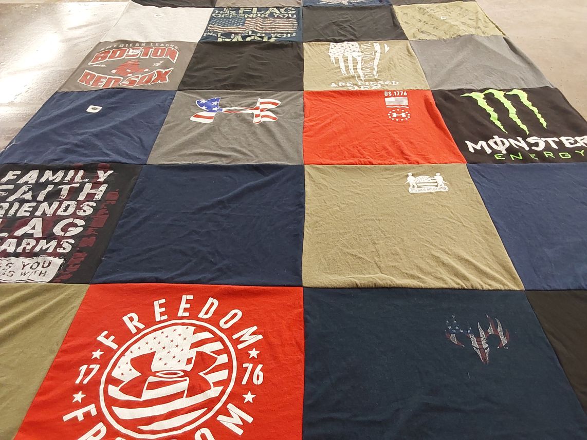 T-shirt quilt featuring >boston red sox by Lisa from MA