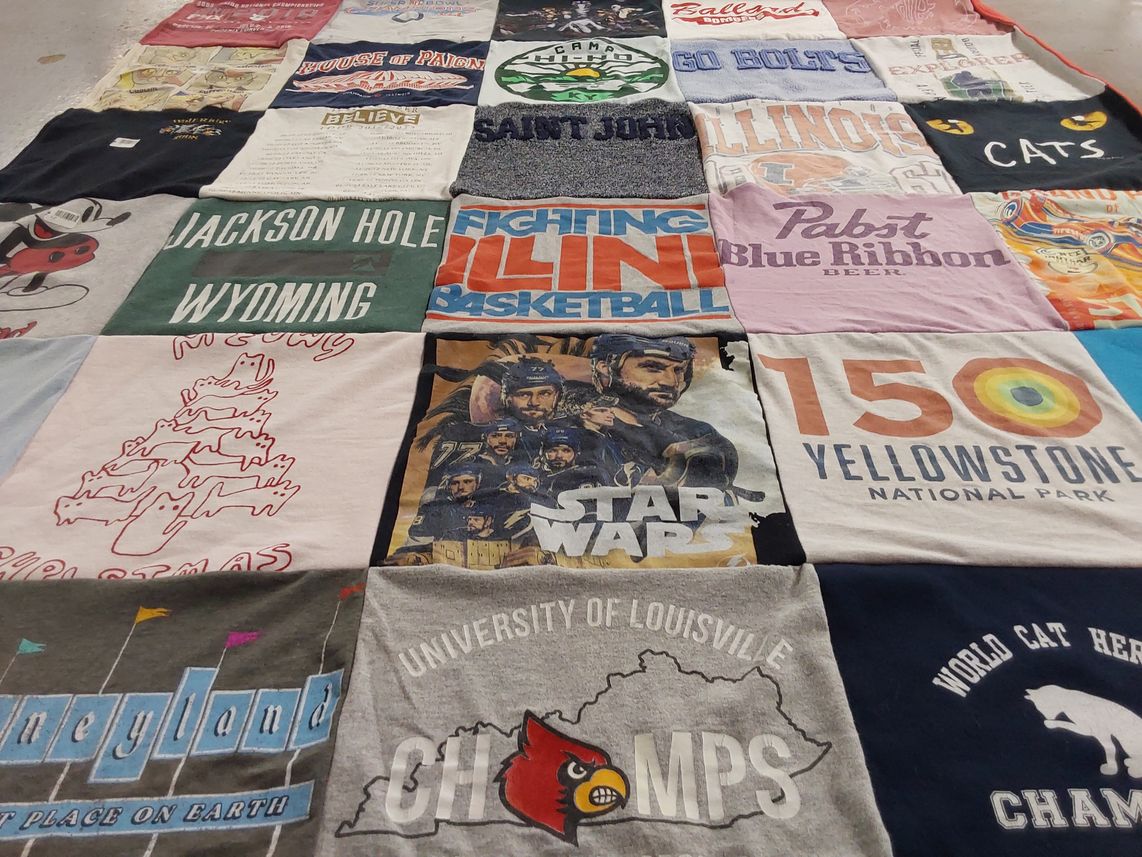 T-shirt quilt from university of louisville by Tamara from FL