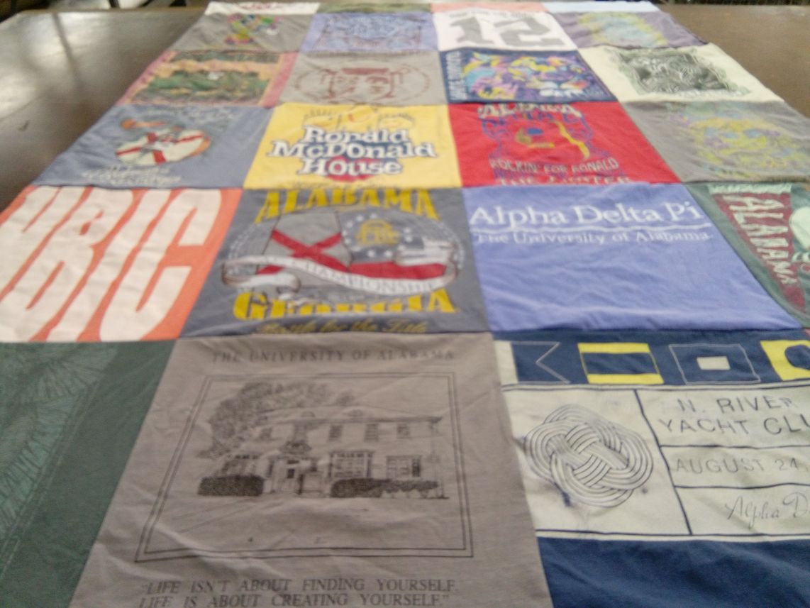T-shirt quilt from the university of alabama by Kim from FL