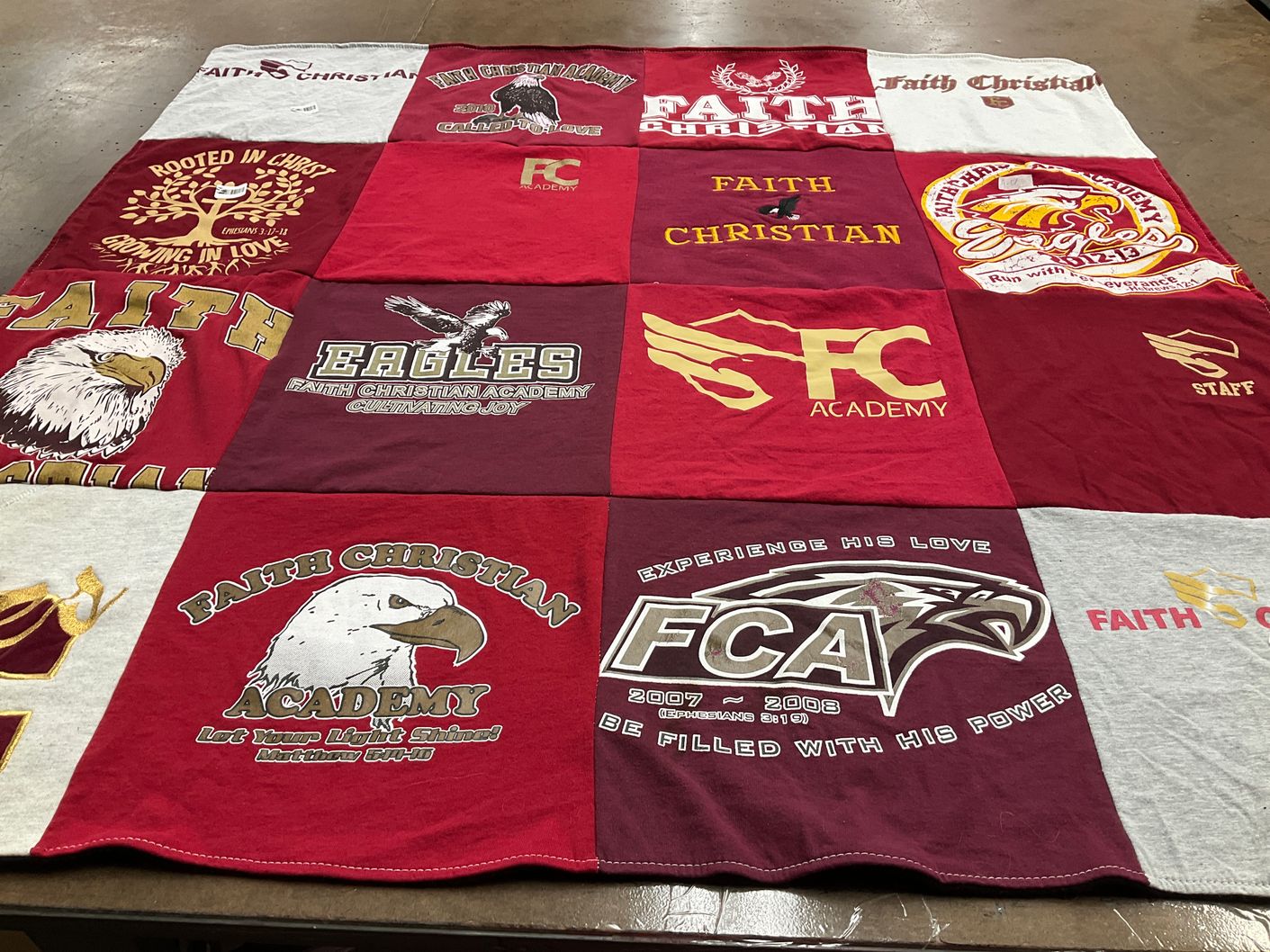 T-shirt quilt featuring eagles by Julianne from CO