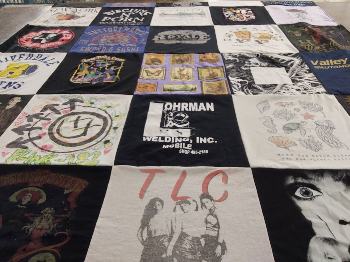 T-shirt quilt from riverdale high school by Brooke from NC