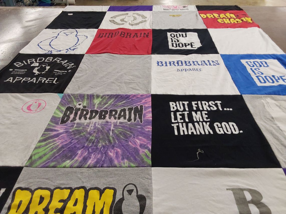 T-shirt quilt with fashion, apparel themes by Kim from NC