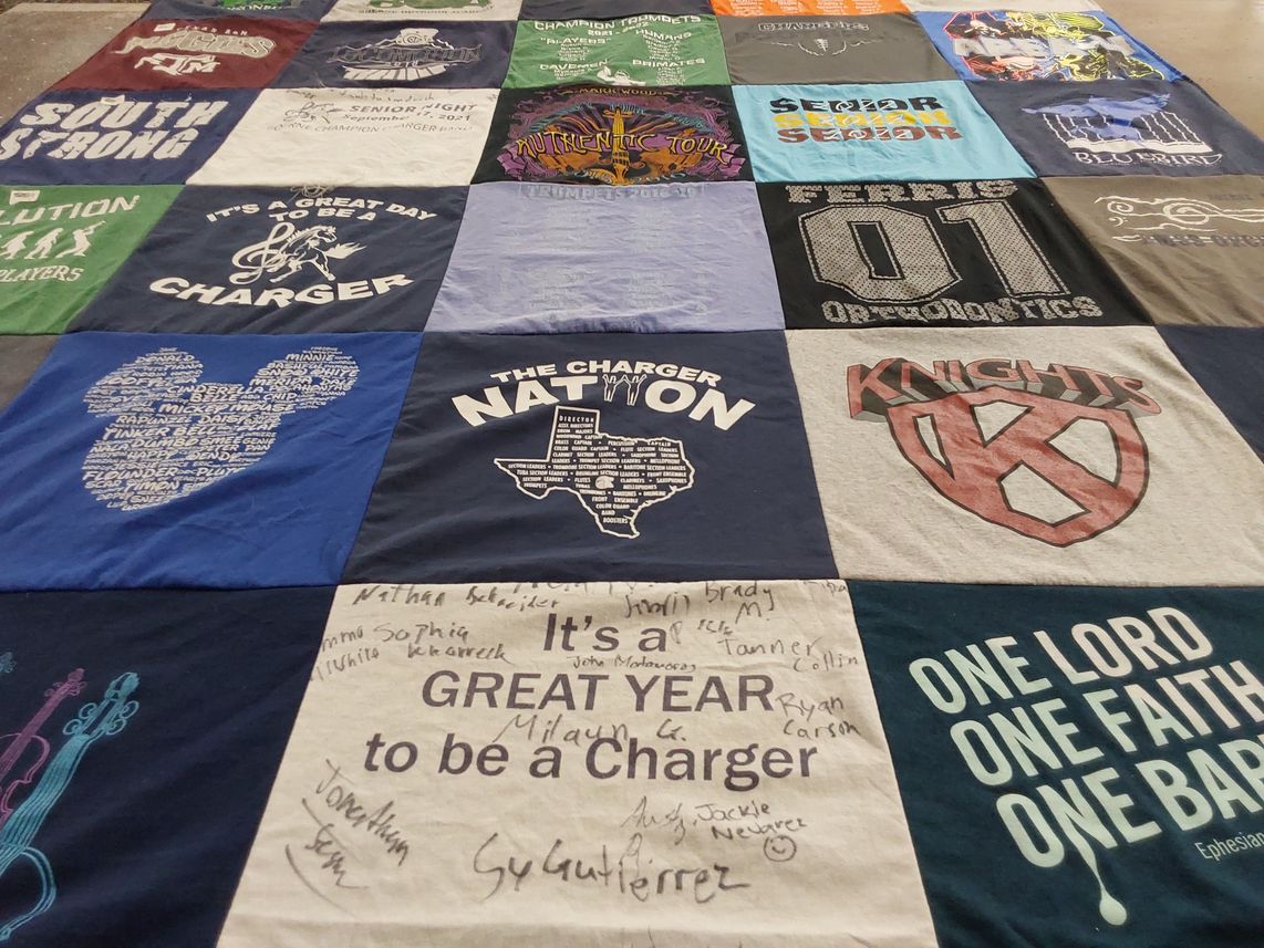 T-shirt quilt featuring knights by Michelle from TX
