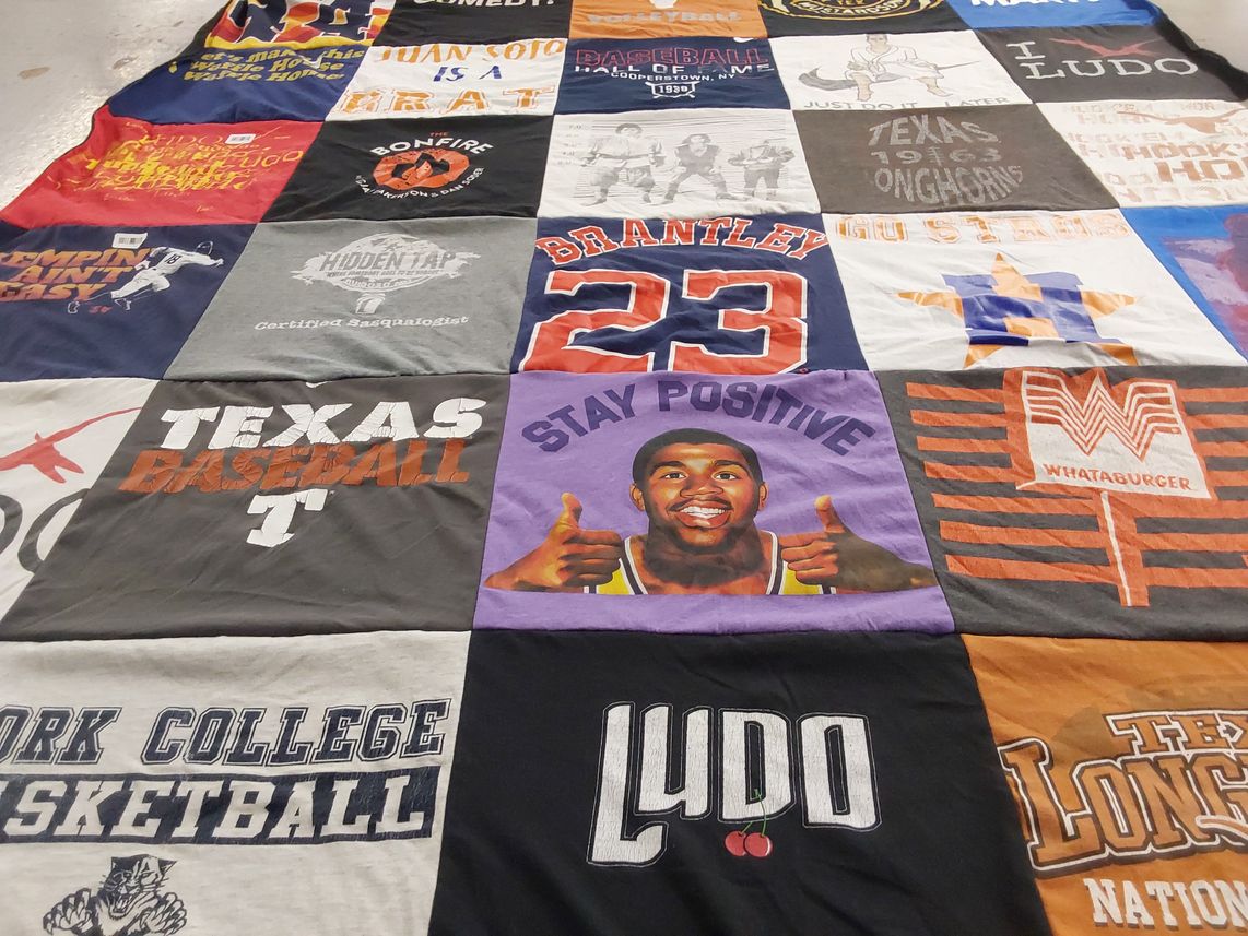 T-shirt quilt featuring texas longhorns baseball by Maranda from TX