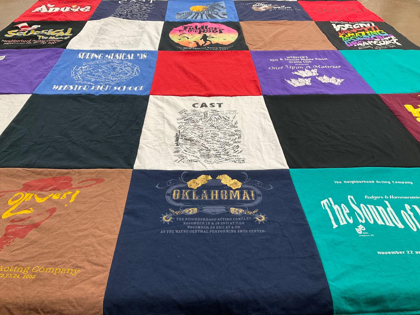 T-shirt quilt from webster high school by Liz from NY