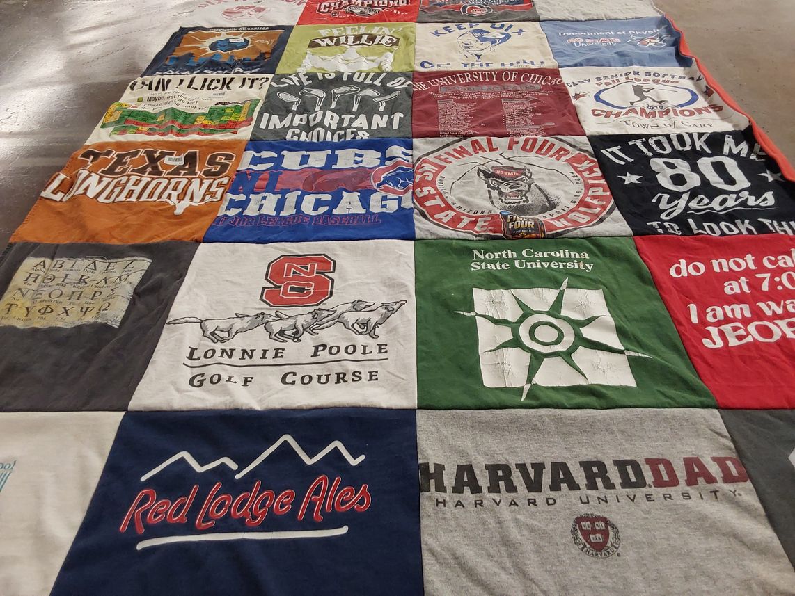 T-shirt quilt featuring texas longhorns, cubs by Betty from NC