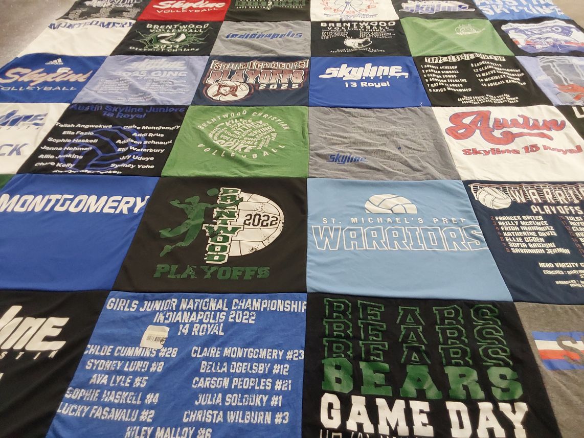T-shirt quilt featuring brentwood playoff team, skyline juniors by Jeremy from TX