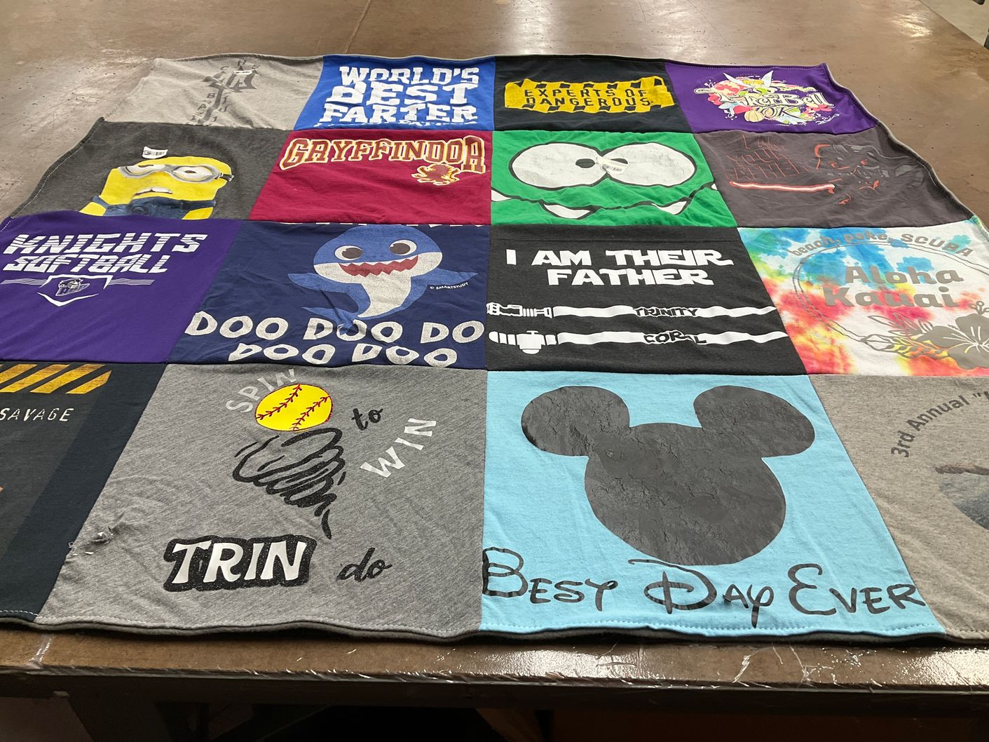 T-shirt quilt featuring knights college softball by Melinda from AZ