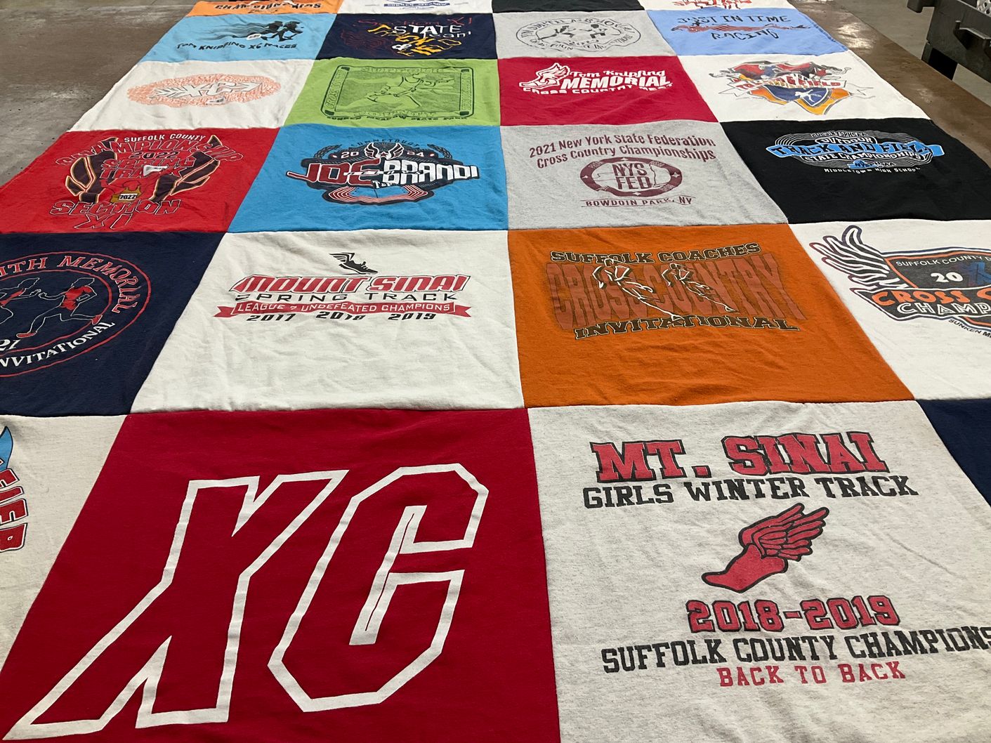 T-shirt quilt from mt. sinai high school by Kristine from NY