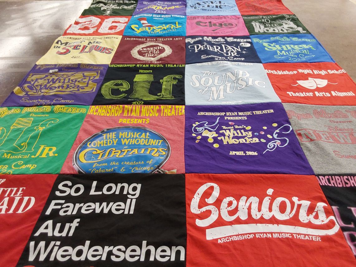 T-shirt quilt from archbishop ryan high school by Marcie from PA