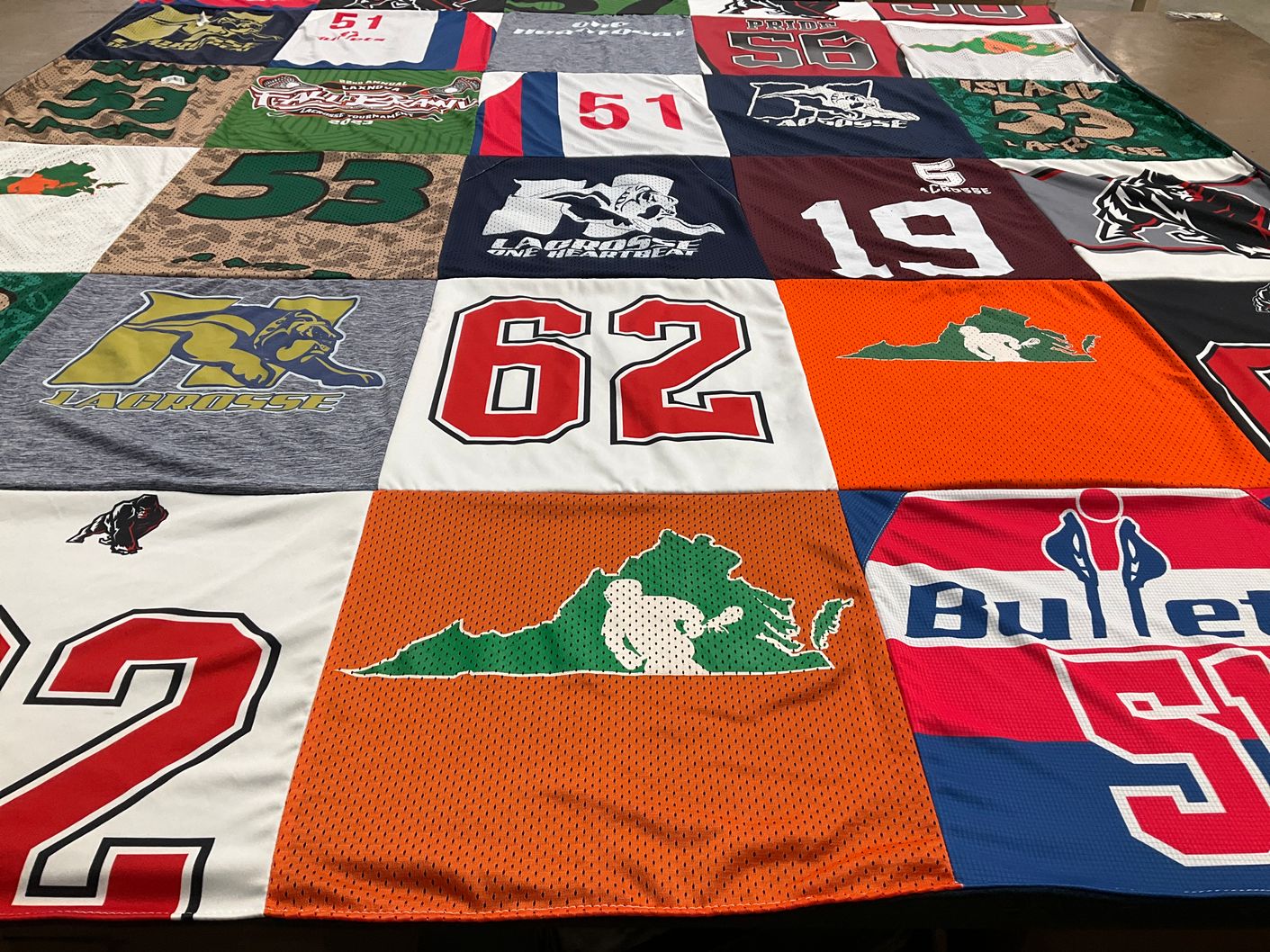 T-shirt quilt from university of virginia by Charity from VA