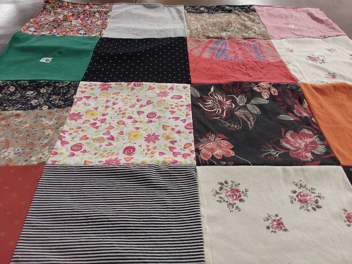 T-shirt quilt with sewing, quilting themes by Karrilee from WA