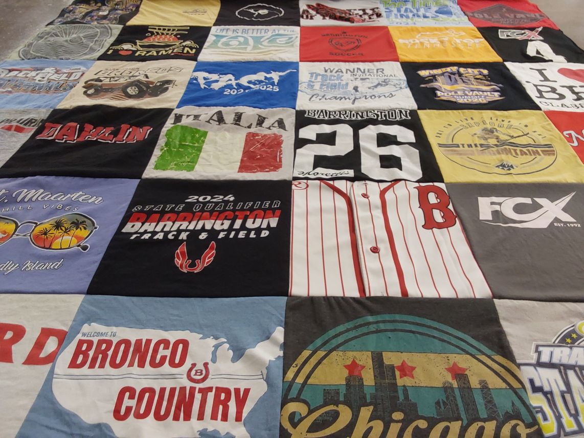 T-shirt quilt featuring barrington high school track and field by Dina from IL