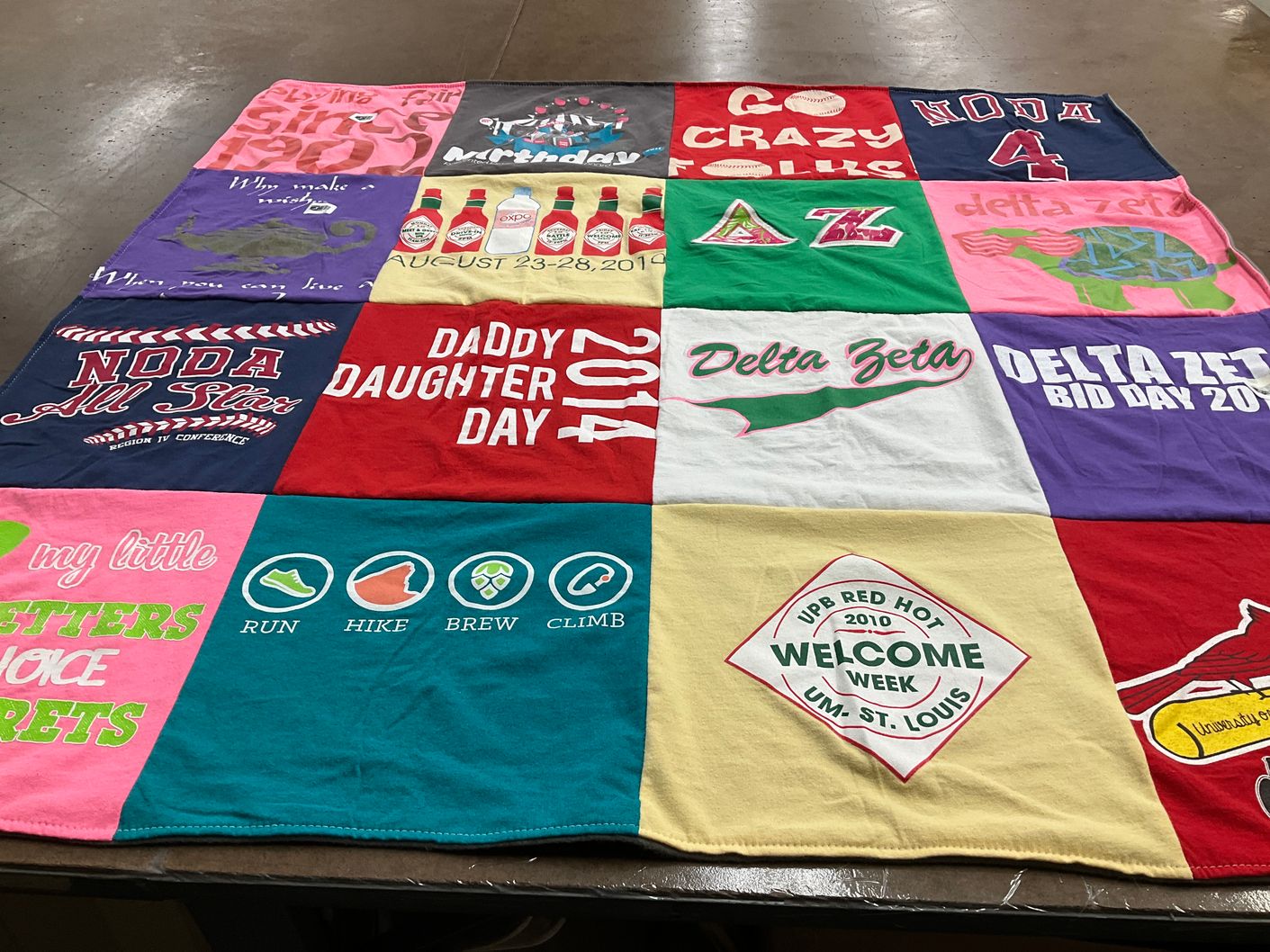 T-shirt quilt from university of missouri - st. louis by Marissa from MO