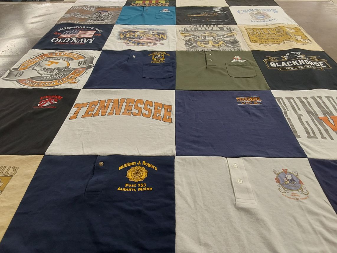 T-shirt quilt featuring university of tennessee tennis by Debra from TN