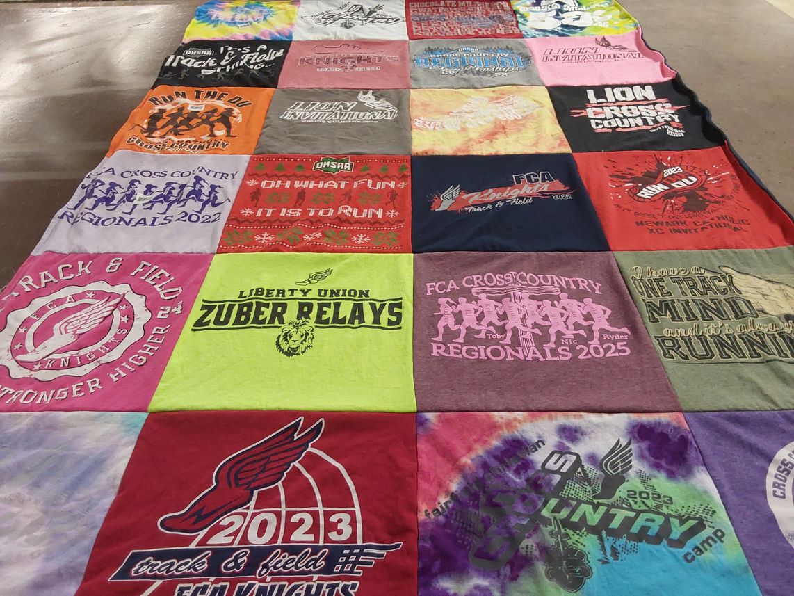 T-shirt quilt featuring liberty union knights by matthew from OH