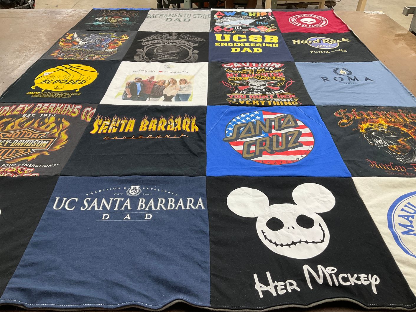 T-shirt quilt from university of california, santa barbara by Cyndi from OR