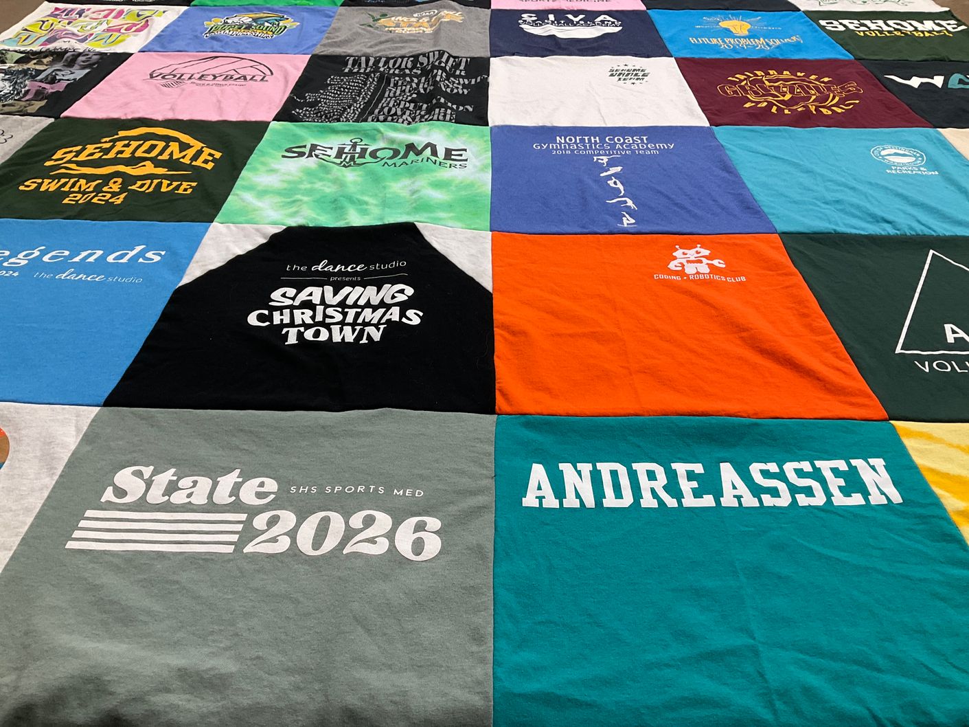 T-shirt quilt featuring sehome mariners by Angela from WA
