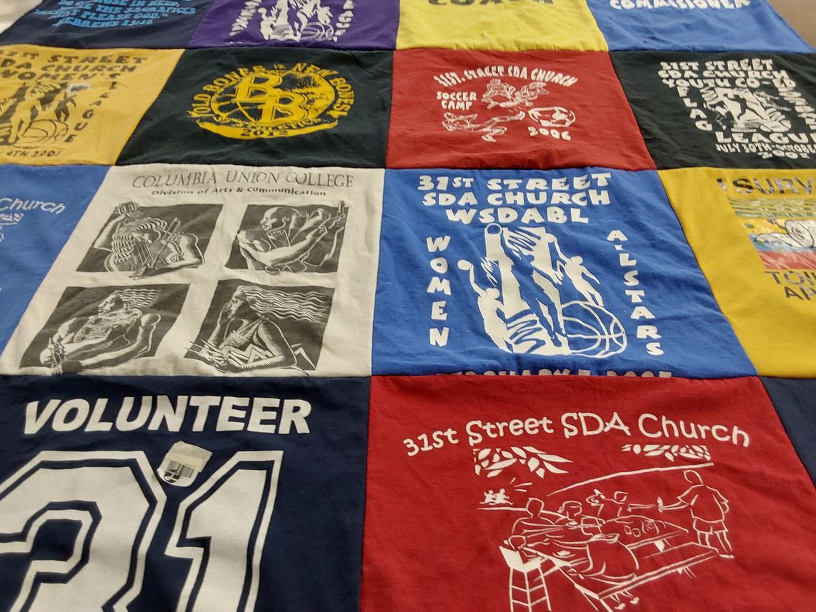 T-shirt quilt featuring 31st street sda church wsdabl women allstars by Jerryel from CA