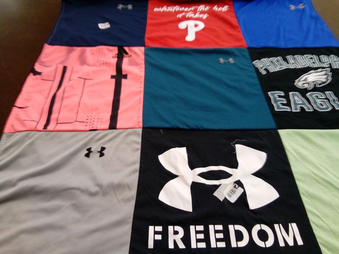 T-shirt quilt featuring philadelphia eagles by Nancy from NJ
