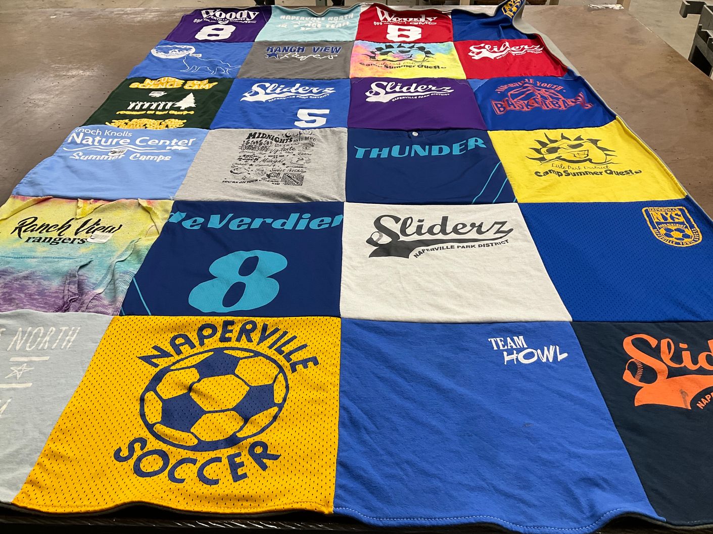 T-shirt quilt from naperville north high school by Danielle from IL