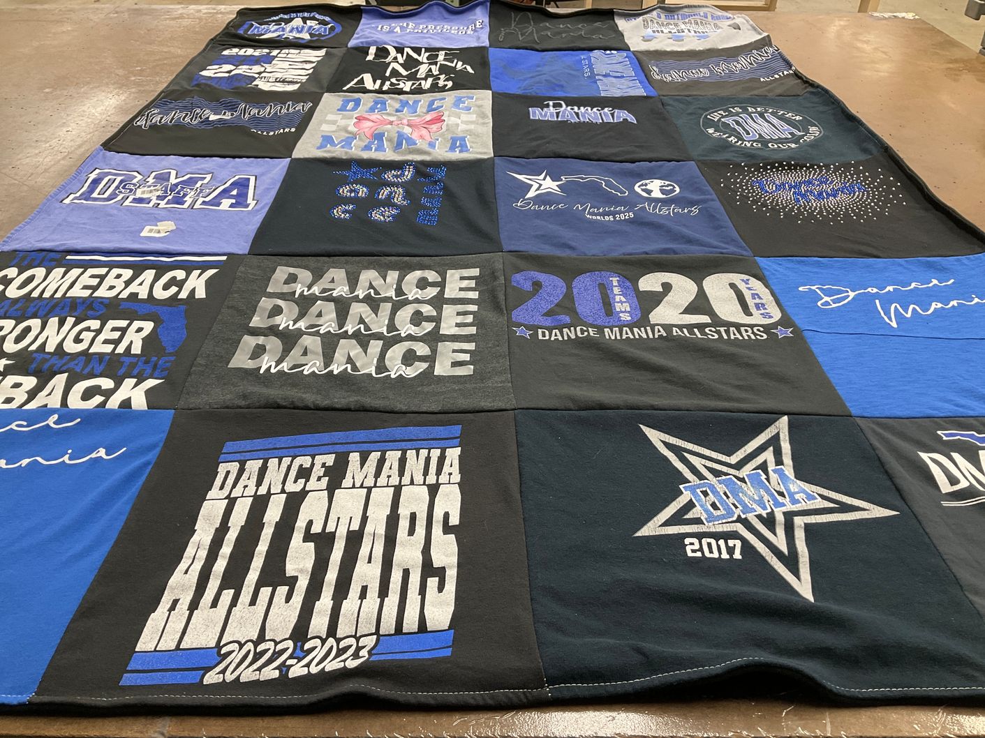 T-shirt quilt featuring dance mania allstars by Nicole from FL
